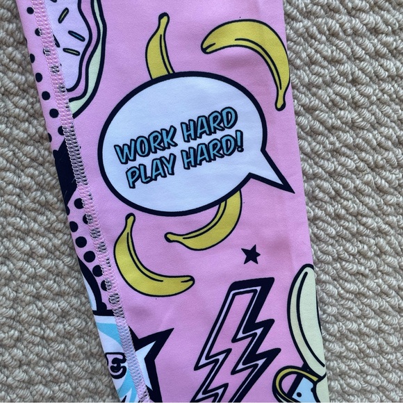 Stronger Pink Punch Ice Cream Leggings Size XS - Picture 6 of 8